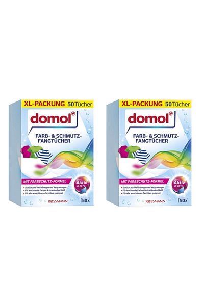 DOMOL Color Separator Wipes for Washing Machine 50pcs x 2 Pieces