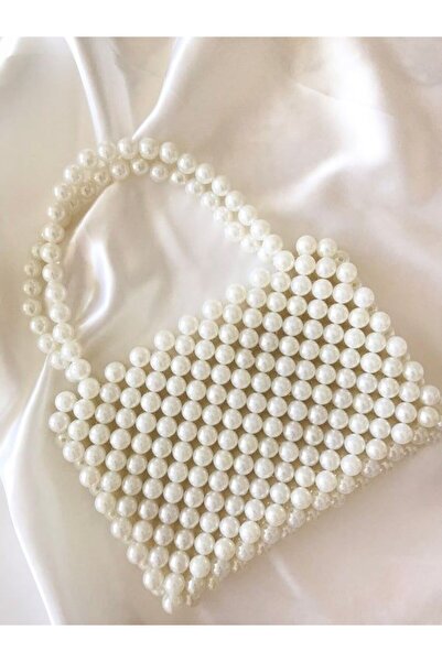 Lovisa Handmade Pearl Bag, Rectangular Handbag with Pearl