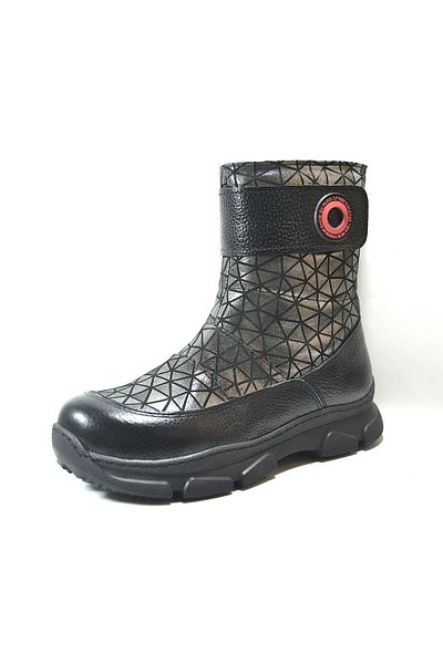 Onlo Ayakkabı Onlo Shoes K.101 Γυναικείες μπότες από γνήσιο δέρμα με χοντρή σόλα Shearling