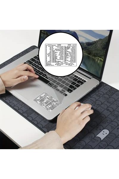Major Selection Αυτοκόλλητο οδηγός πλήκτρων συντόμευσης πληκτρολογίου για Word και Excel 2 τεμ. Αυτοκόλλητο φορητού υπολογιστή