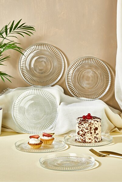 Lora Bianca Elena 16 cm Cake Plate Set - 6 Pieces