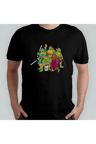Pixxa Teenage Mutant Ninja Turtles - Μπλουζάκι από 100% βαμβακερό λαιμόκοψη μοντέλο 1