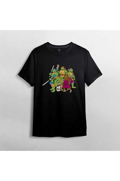 Pixxa Teenage Mutant Ninja Turtles - Μπλουζάκι από 100% βαμβακερό λαιμόκοψη μοντέλο 1