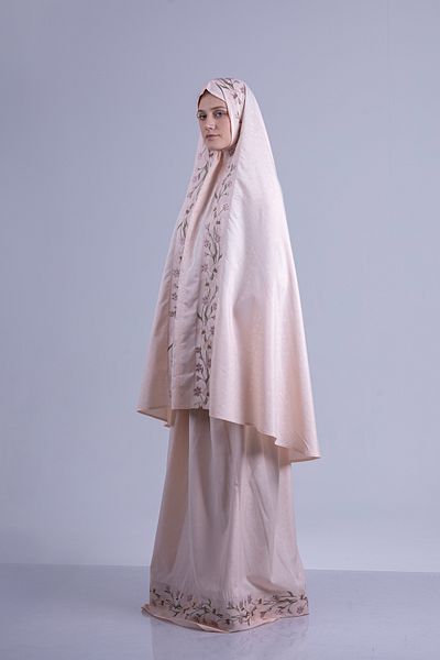 tulteks Flowery Tulteks Two Piece Prayer Dress