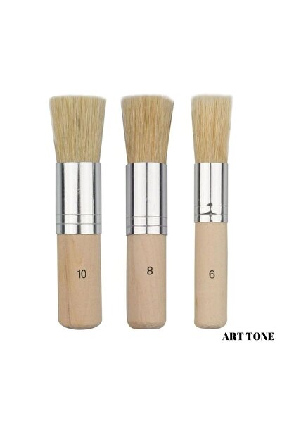 Art Tone مجموعة من 3 مصدات وفرش استنسل