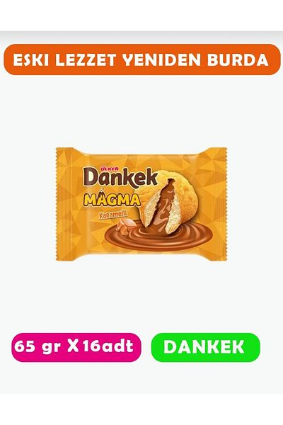 Ülker Dankek Magma - with Caramel Filling, 65 Grams X 16 Pieces (Total 1040 Grams)