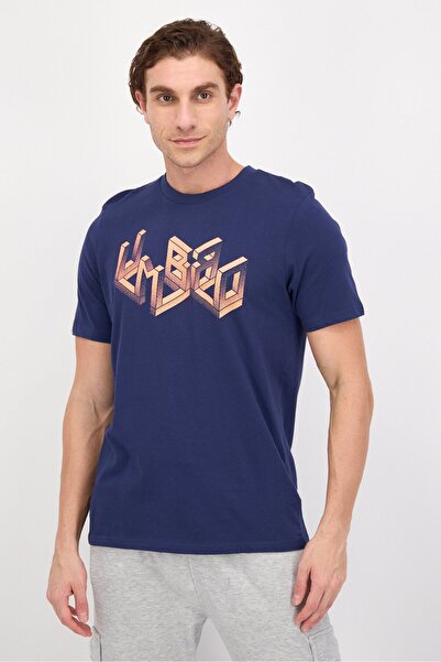 UMBRO تي شيرت رياضي رجالي بأكمام قصيرة للتدريب، أزرق داكن