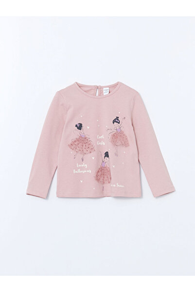 LC Waikiki LCW baby Bisiklet Yaka Baskılı Kız Çocuk Tişört