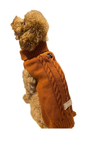 MİNİŞ PET BUTİK Mini Tile Hair Braided Small Dog Sweater