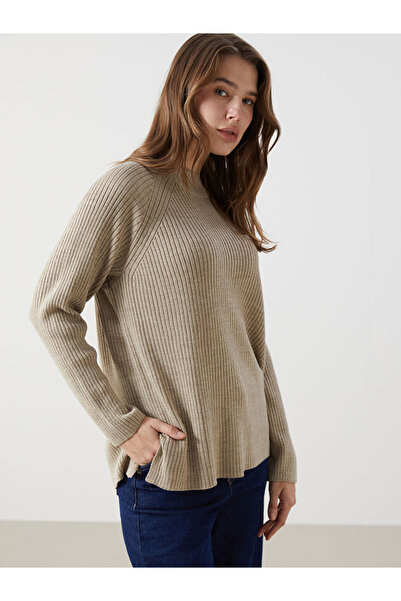 LC Waikiki LCW Comfort Yarım Balıkçı Yaka Oversize Kadın Triko Kazak