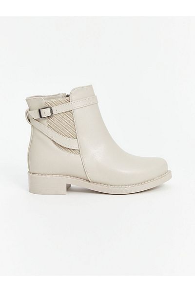LC Waikiki Lcw Steps Beige Suede Look Women's Boots