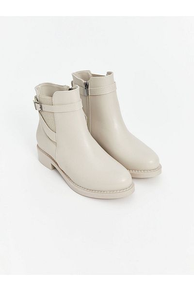LC Waikiki Lcw Steps Beige Suede Look Women's Boots