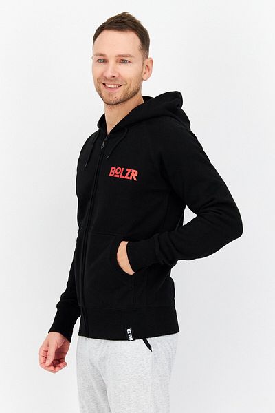BOLZR Men Sportswear Fit Long Sleeves Training Sweatshirts, Black