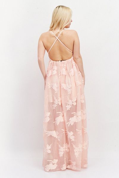 Miss Selfridge Women Embroidered Maxi Party Dress, Pink