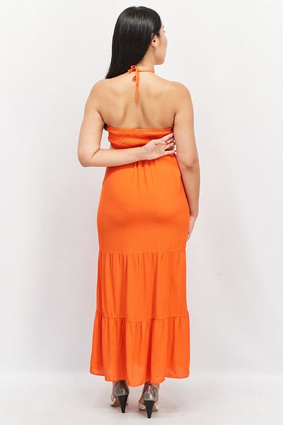 Don't Call Me Jennyfer Women Halter Neck Cut Out Maxi Dress, Red