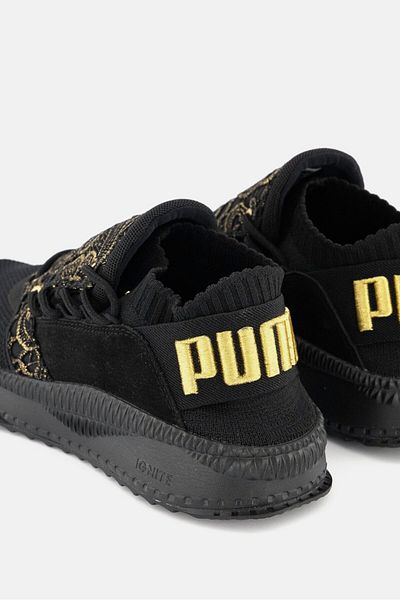 Puma Women TSUGI Shinsei Mesh Lace Shoes, Black and Gold