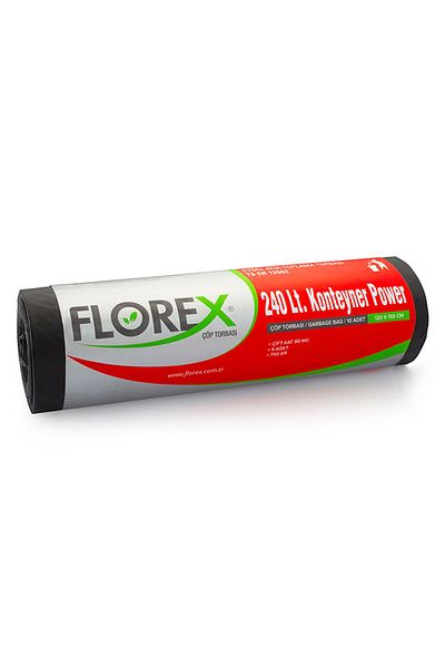 Florex 10 Rolls Florex Classic Series 240 Lt Container Power Garbage Bag - 550