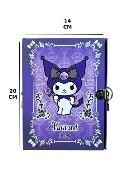 TOYFEST 80 Sheets Blue Kuromi Lock Notebook - 14X20