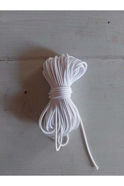 Bonanka (1.5 mm) Beyaz Renk 10 Metre Paraşüt, Makrome, Bileklik, Tespih, Örgü...