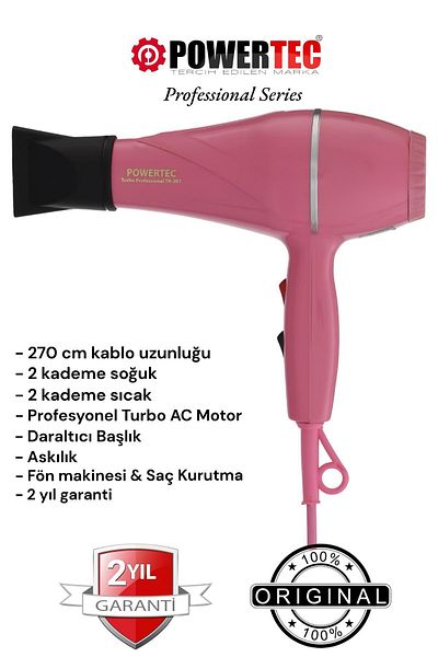 POWERTEC Tr-501 Professional Colorful Blow Dryer