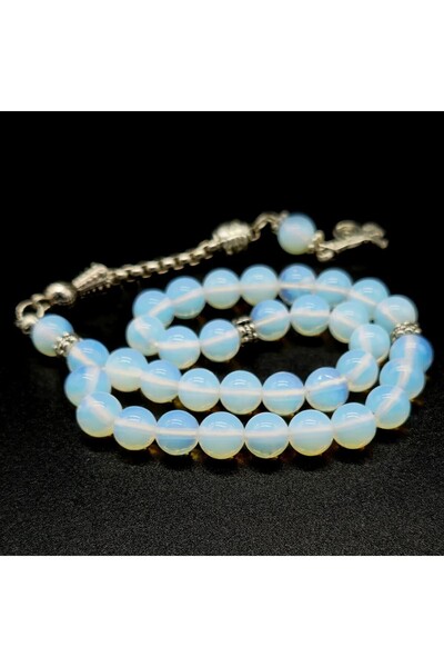 GÜMÜŞTEL EL SANATLARI Sertifikalı Opal Doğal Taş Tesbih Orijinal