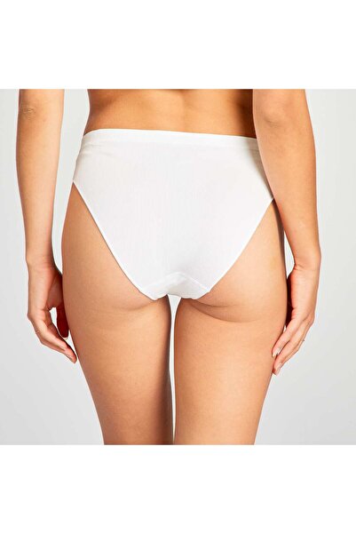 KIABI Pack of 2 ribbed knit briefs WHITE