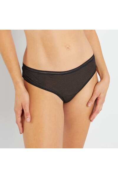KIABI Microfibre tanga briefs Black