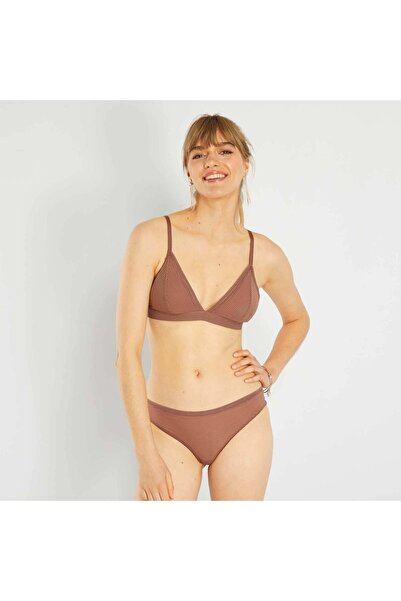 KIABI Microfibre tanga briefs BROWN