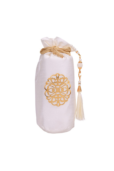 Modish Group Розкішний тафта - килимок для молитви та переносний набір для молитви з перлами, подарунковий набір