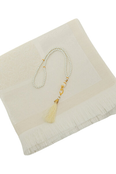 Modish Group Luxury Taffeta - Portable Prayer Rosary Set with Prayer Rug and Pearl Vav, Gift Set