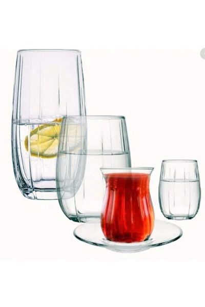 Paşabahçe Linka 30-Piece Cup and Tea Set - with Orgin Boxes