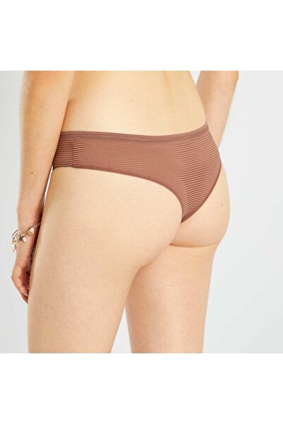 KIABI Microfibre tanga briefs BROWN