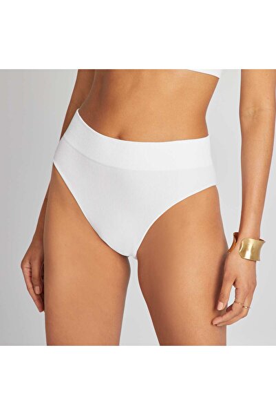 KIABI Pack of 2 pairs of seamless ribbed tanga briefs white