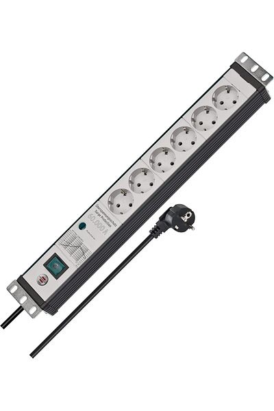 STOREMAX Svticaret Premium-Line Multi-Socket, 6-Fold, with Surge Protection, 60,000 a (19-Inch Format
