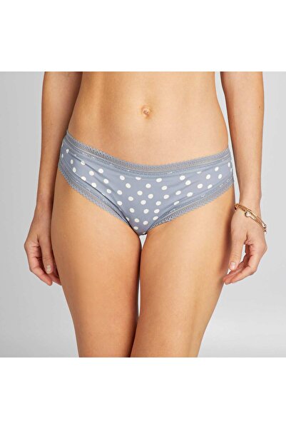 KIABI Pack of 3 printed microfibre tanga briefs PURPLE