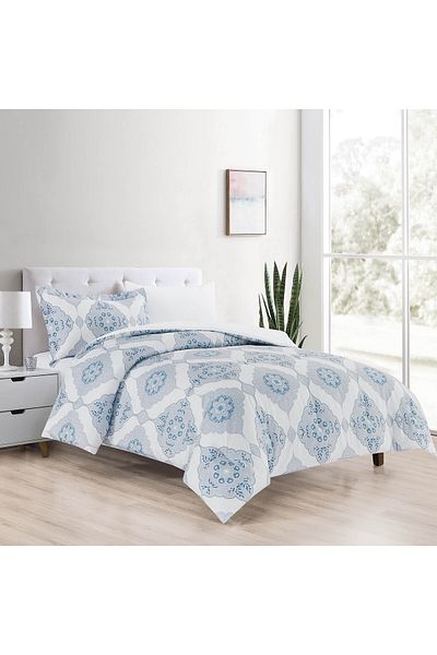 In House Siro | Microfiber Comforter Set 4 Pieces, Queen, 240x190 cm, Multicolor