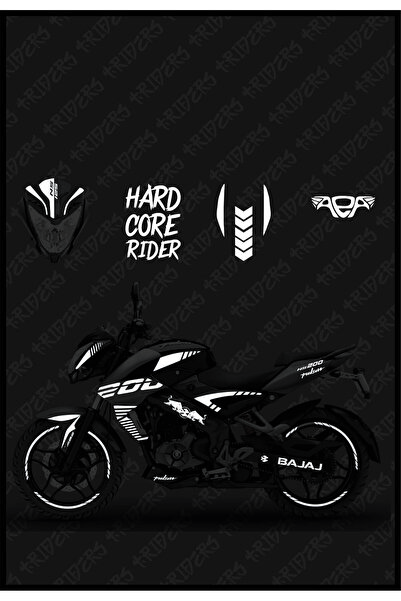 TRİDERS Bajaj Ns200 Full Set Sticker Kaplama REFLEKTÖRLÜ GÜMÜŞBEYAZ