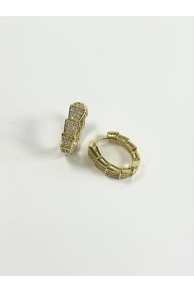 Store 316L ليلى أقراط حجر الذهب الذهبي