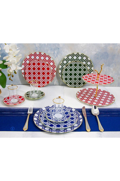 Mondecor MUBA CONSEPT  MİX ÇAY PASTA SERVİS SETİ 31 PARÇA