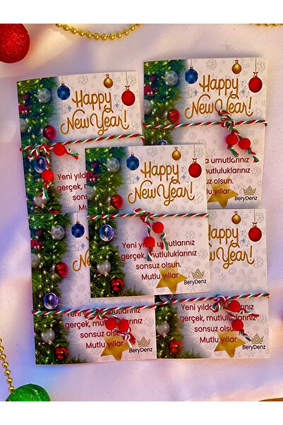 BeryDenz 5'li Kokina Çiçeği Toplu Yeni Yıl Marteniçkası Şans Bilekliği