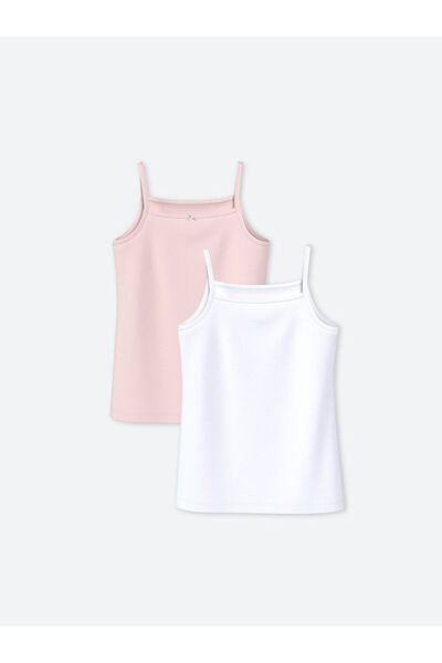 LC Waikiki Create Your Style with Uzg Store |   Square Neck Girl's Undershirt 2-Pack