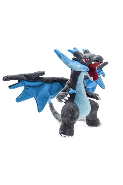 Schulzz Pokemon Mega Charizard X Ayarlanabilir Kanatlı Ithal Peluş Oyuncak 36 X 22 Cm