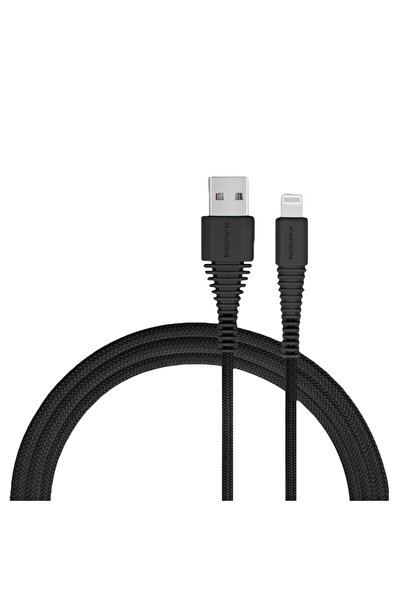 Momax كابل USB قوي للآيفون بطول 1.2 متر - أسود