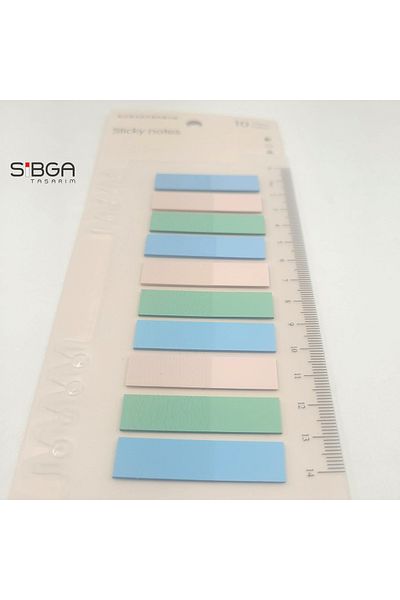 sibga tasarım Transparent Colored Post-It Note Paper - 200 Sheets Bookmark Sticker