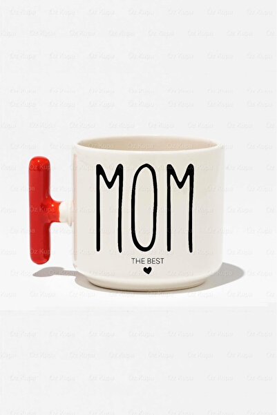 IŞILAY PROMOSYON Mom Dad the Best Printed Double 2-Piece Red t Handle Mug