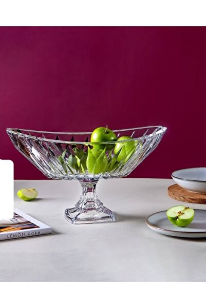 Genel Markalar Kristal Ayaklı Meyvelik Oval 35*21 cm