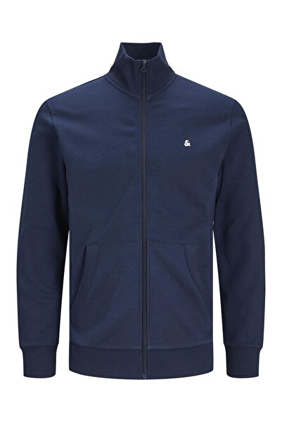 Jack & Jones Jack&Jones Dik Yaka Standart Kalıp Fermuarlı Lacivert Erkek Hırk...