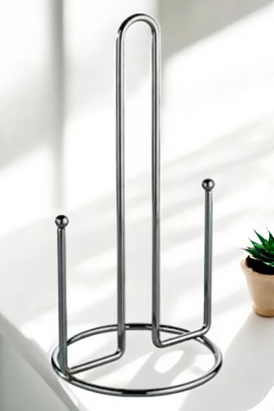 CocoVia Stainless Steel Decorative Upright Paper Towel Holder - Vertical Paper Towel Hangers