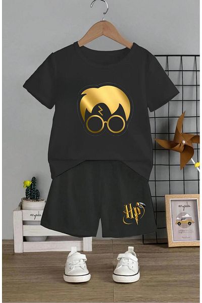 Massgai Set de pantaloni scurți din bumbac personalizat cu imprimeu Harry Potter pentru copii