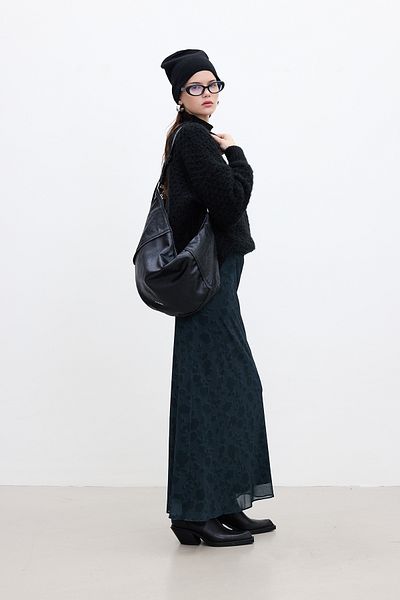 Manuka Midi Length Patterned Tulle Skirt - Aster
